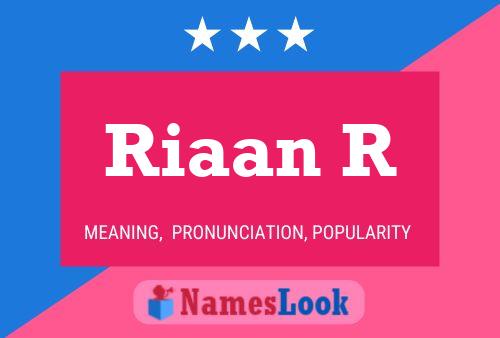 Riaan R Name Poster