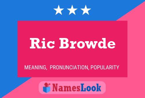 Ric Browde Name Poster