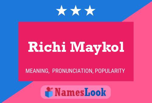 Richi Maykol Name Poster