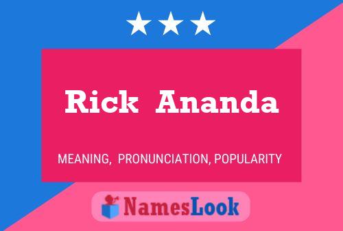 Rick  Ananda Name Poster