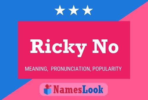 Ricky No Name Poster