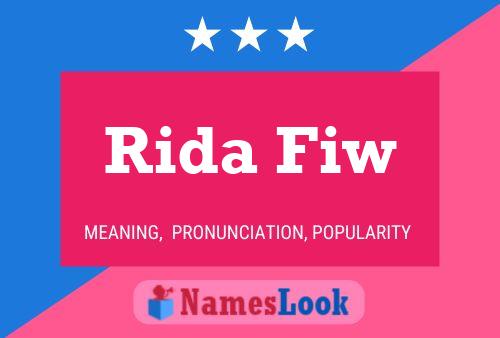 Rida Fiw Name Poster