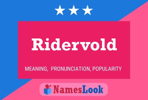 Ridervold Name Poster