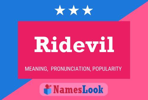 Ridevil Name Poster