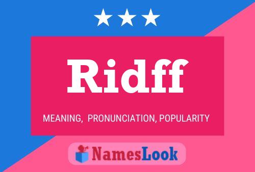 Ridff Name Poster