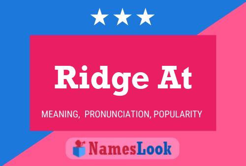 Ridge At Name Poster