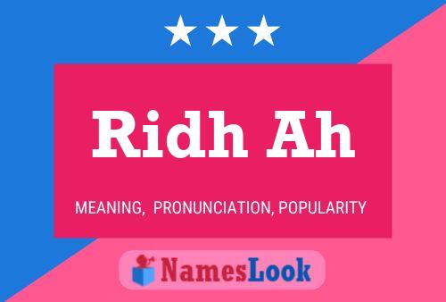 Ridh Ah Name Poster