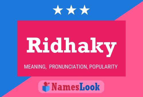 Ridhaky Name Poster