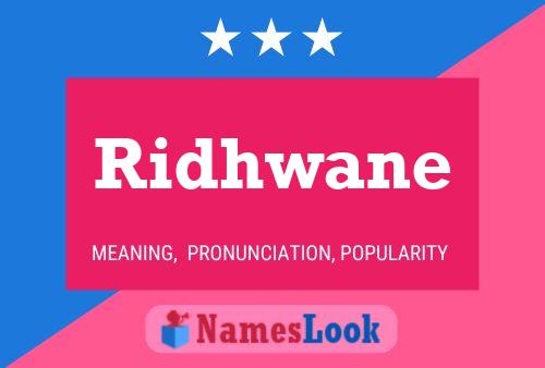 Ridhwane Name Poster