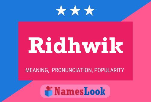 Ridhwik Name Poster