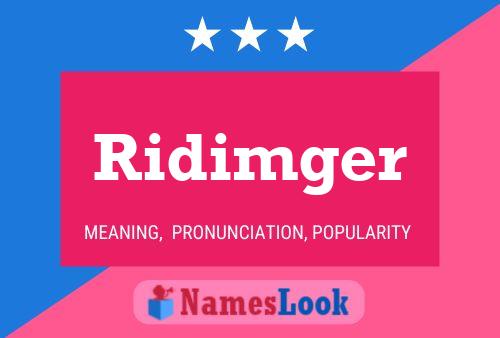 Ridimger Name Poster