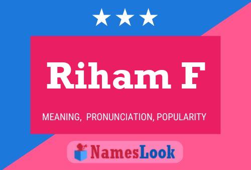 Riham F Name Poster