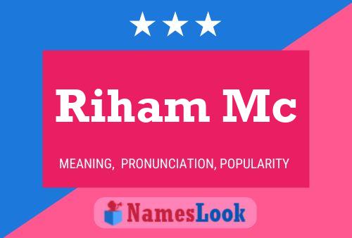 Riham Mc Name Poster