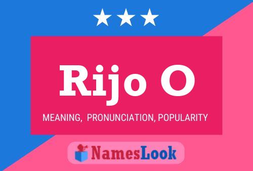 Rijo O Name Poster