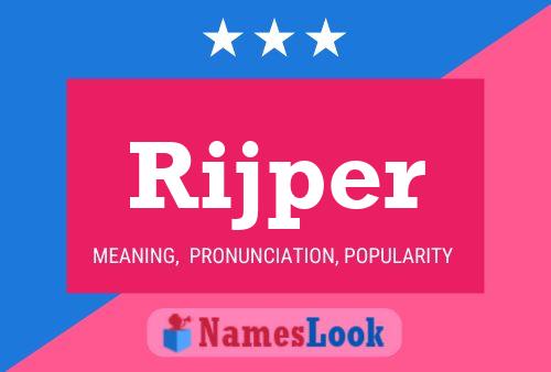 Rijper Name Poster