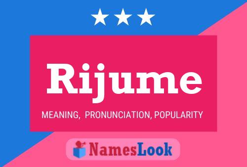 Rijume Name Poster