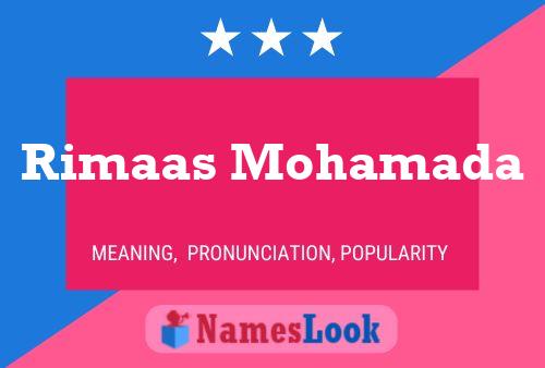 Rimaas Mohamada Name Poster