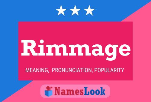 Rimmage Name Poster