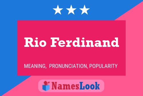 Rio Ferdinand Name Poster