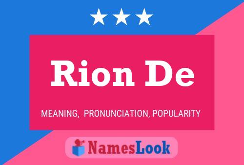 Rion De Name Poster