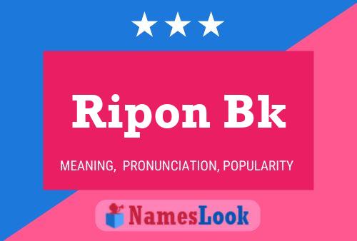 Ripon Bk Name Poster