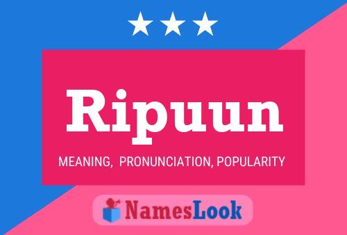 Ripuun Name Poster