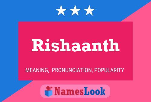 Rishaanth Name Poster