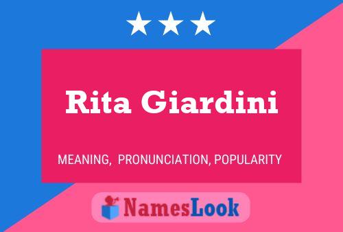 Rita Giardini Name Poster