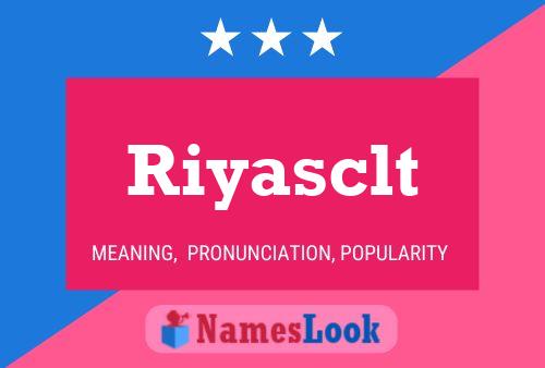 Riyasclt Name Poster