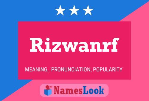 Rizwanrf Name Poster