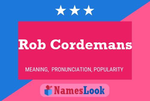 Rob Cordemans Name Poster