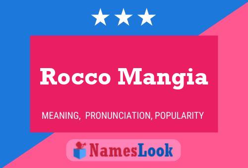 Rocco Mangia Name Poster