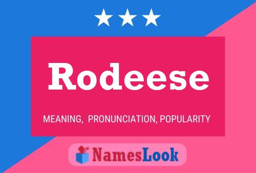 Rodeese Name Poster