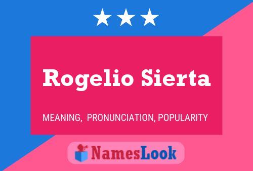 Rogelio Sierta Name Poster