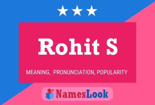 Rohit S Name Poster