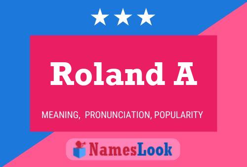 Roland A Name Poster