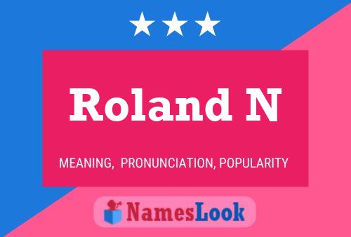 Roland N Name Poster