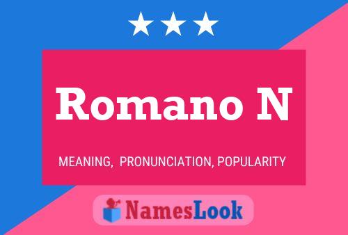 Romano N Name Poster