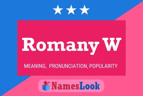 Romany W Name Poster