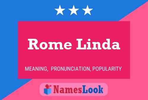 Rome Linda Name Poster