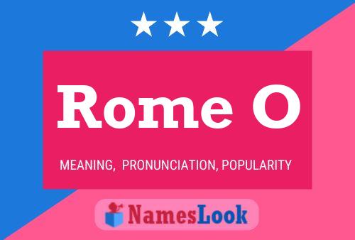 Rome O Name Poster