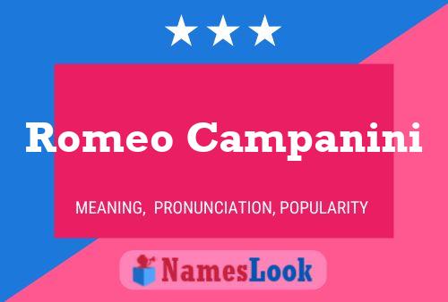 Romeo Campanini Name Poster