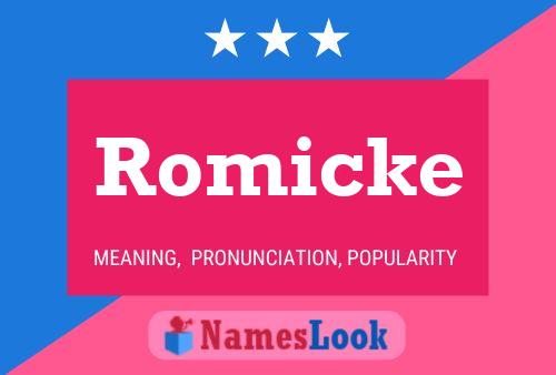 Romicke Name Poster