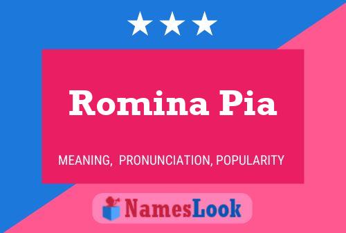 Romina Pia Name Poster