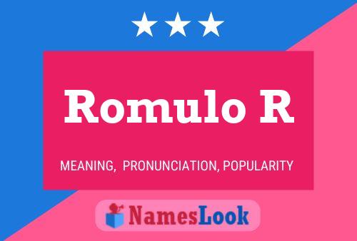 Romulo R Name Poster