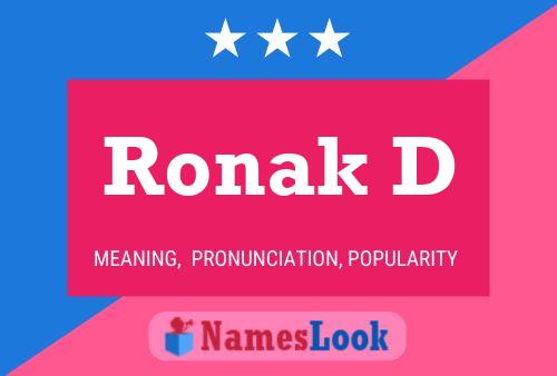 Ronak D Name Poster