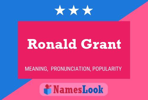 Ronald Grant Name Poster