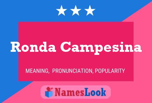 Ronda Campesina Name Poster