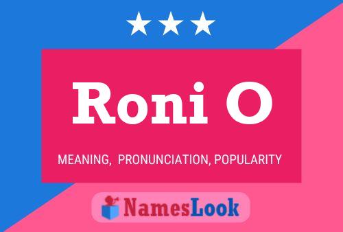 Roni O Name Poster