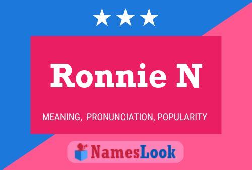 Ronnie N Name Poster